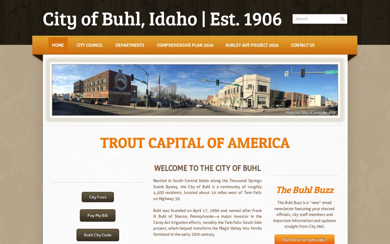 Twin Falls County criminal records context on the City of Buhl website