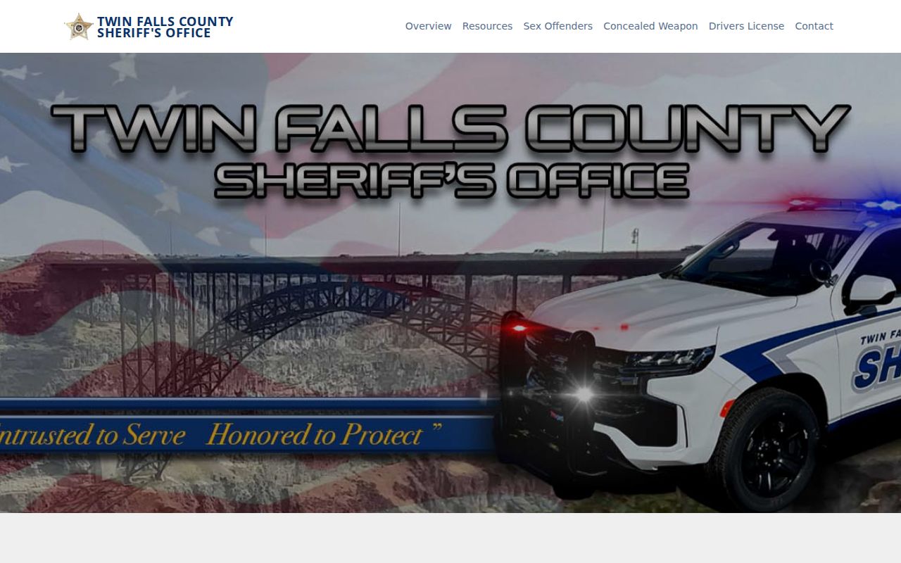 Twin Falls County criminal records Sheriff resources